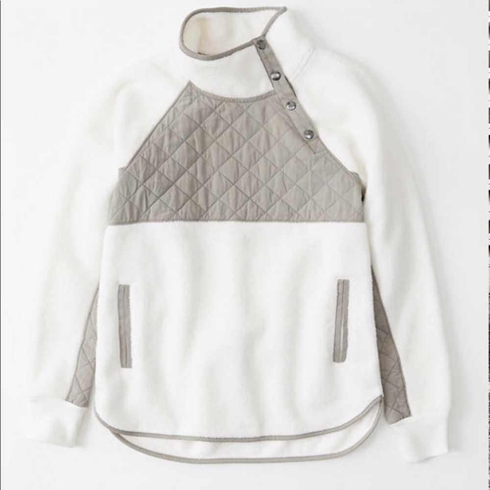 A&F Asymmetrical Snap pullover